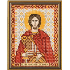 Схема для вишивання бісером ікони Святої Микита.