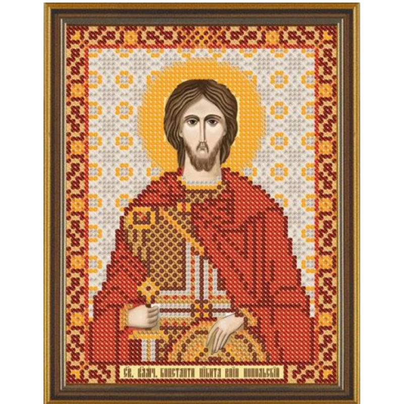 Схема для вишивання бісером ікони Святої Микита.