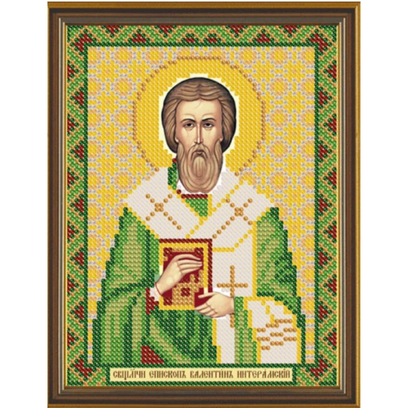 Схема для вишивання бісером ікони Святого Валентина. Схема для вишивання бісером ікони Святого Валентина.