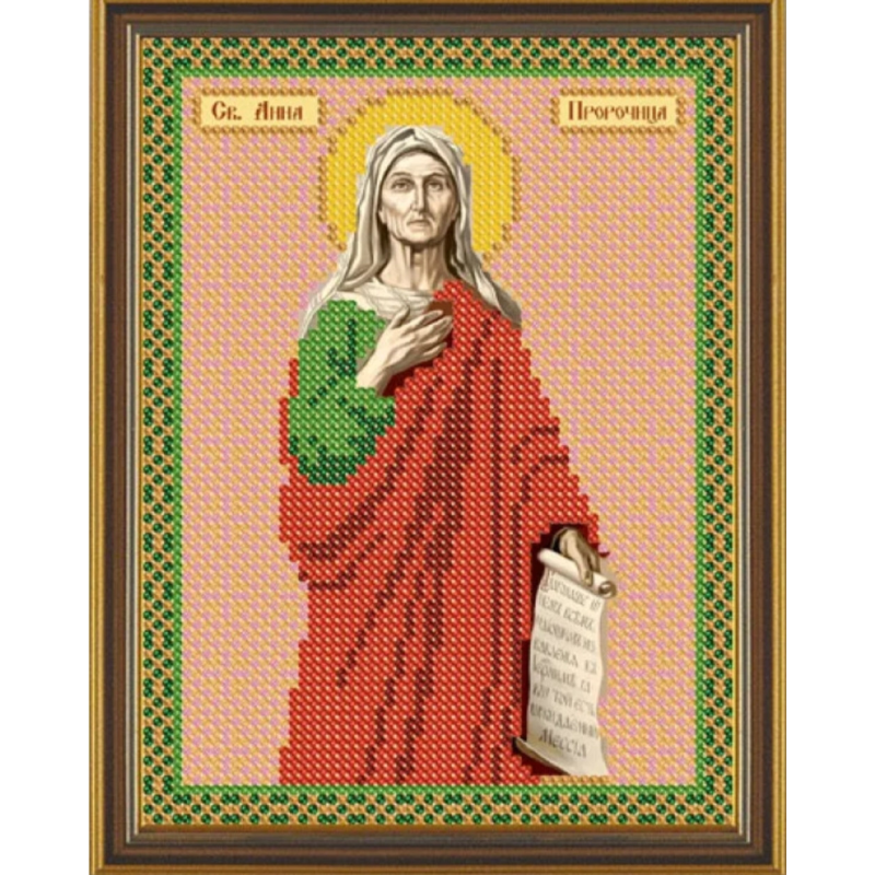 Схема для вишивання бісером ікони Святий Анна Пророчиця.