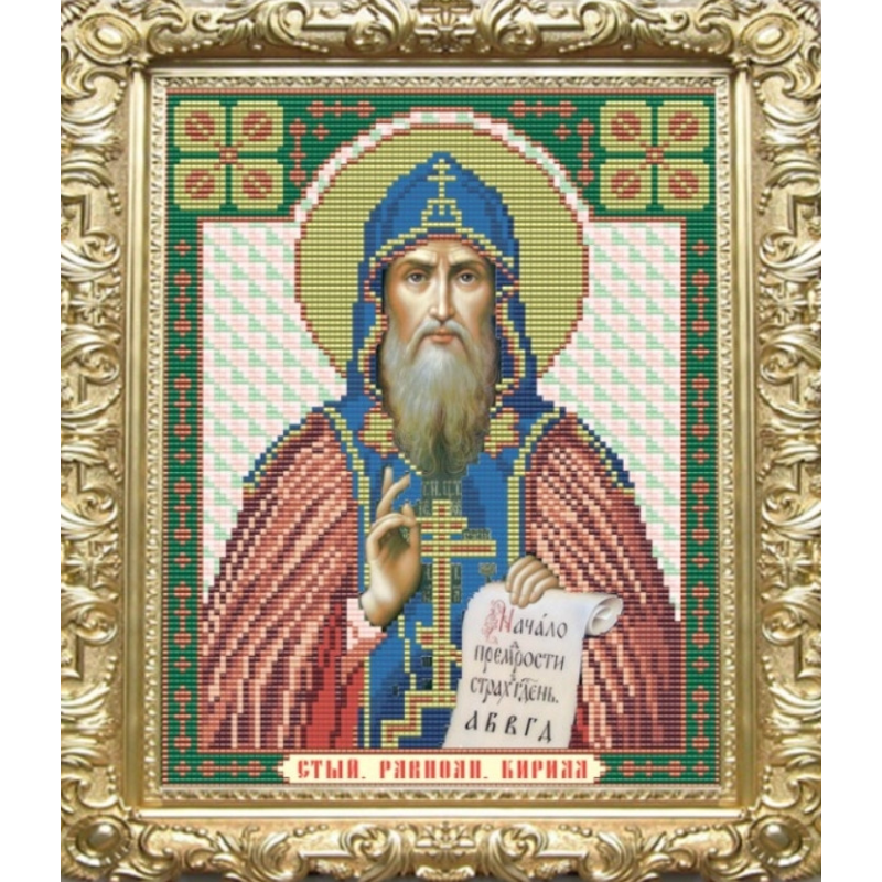 Схема для вишивання бісером ікони. Святий Кирил Схема для вишивання бісером ікони. Святий Кирил