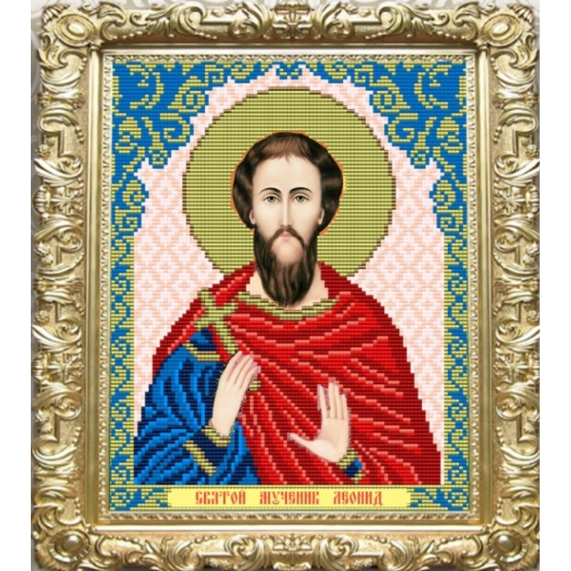 Схема для вишивання бісером ікони. Свято Леонід.