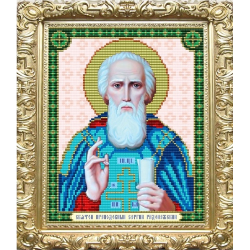 Схема для вишивання бісером ікони. Святова Сергій.