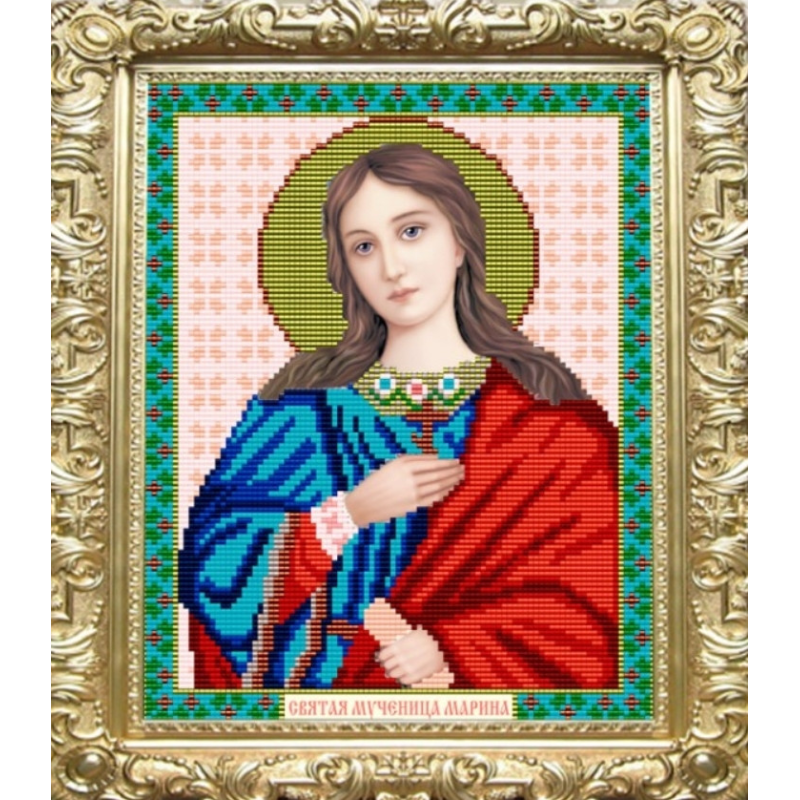 Схема для вишивання бісером ікони. Свята Марина. Схема для вишивання бісером ікони. Свята Марина.