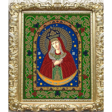 Схема для вишивання бісером ікони. Присвітої Богородиці Гостробрамської.