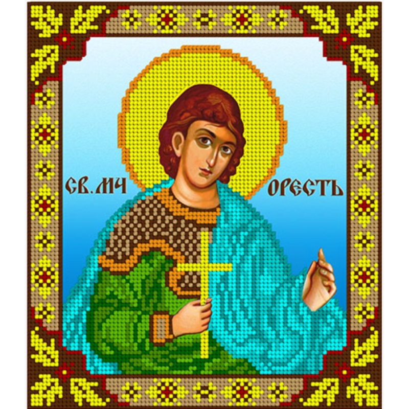 Схема для вишивання бісером ікони. Свято Орест. Схема для вишивання бісером ікони. Свято Орест.