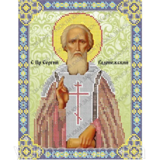 Схема для вишивання бісером ікони. Святий Сергій Райдонезький.