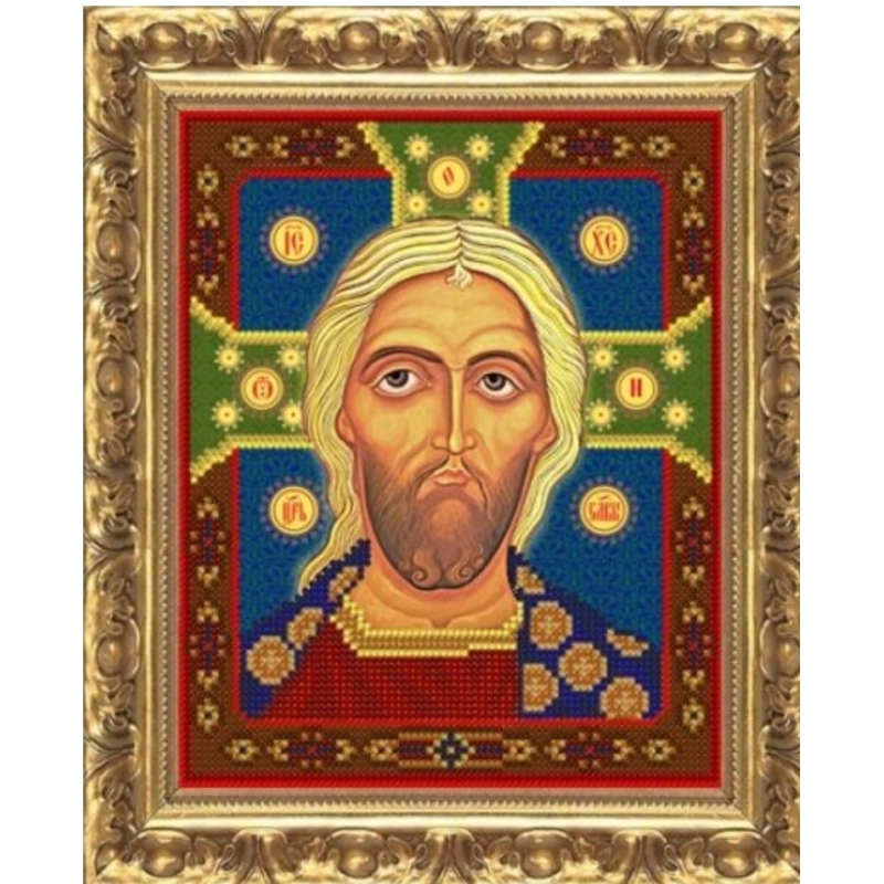 Схема для вишивання бісером ікони. Спас Златі Волоси Схема для вишивання бісером ікони. Спас Златі Волоси