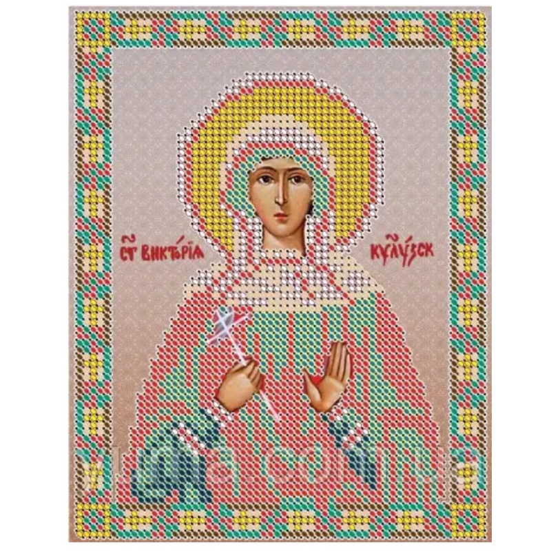 Схема для вишивання бісером ікони. Свята Вікторія.