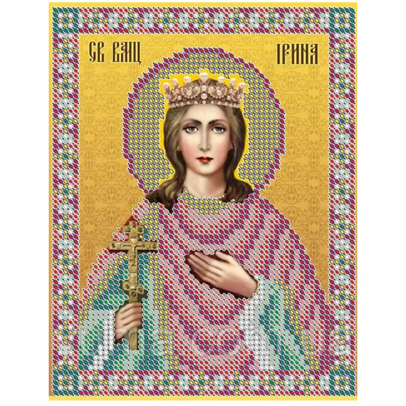 Схема для вишивання бісером ікони. Святая Ірина.
