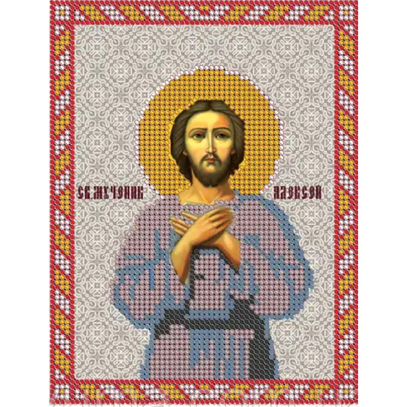 Схема для вишивання бісером ікони. Свята Алексей. Схема для вишивання бісером ікони. Свята Алексей.