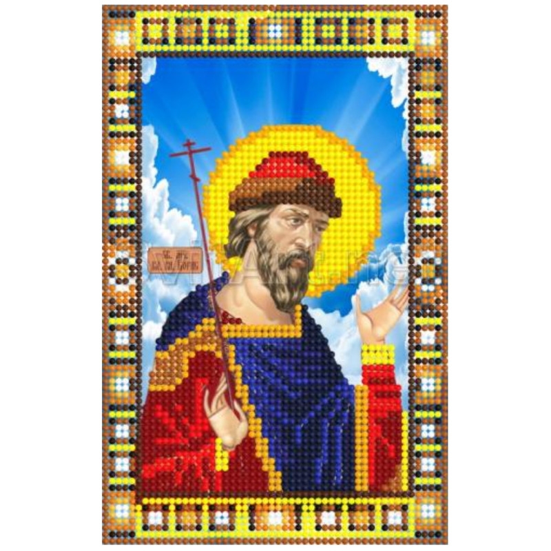 Схема для вишивання бісером ікони. Свято Борис.