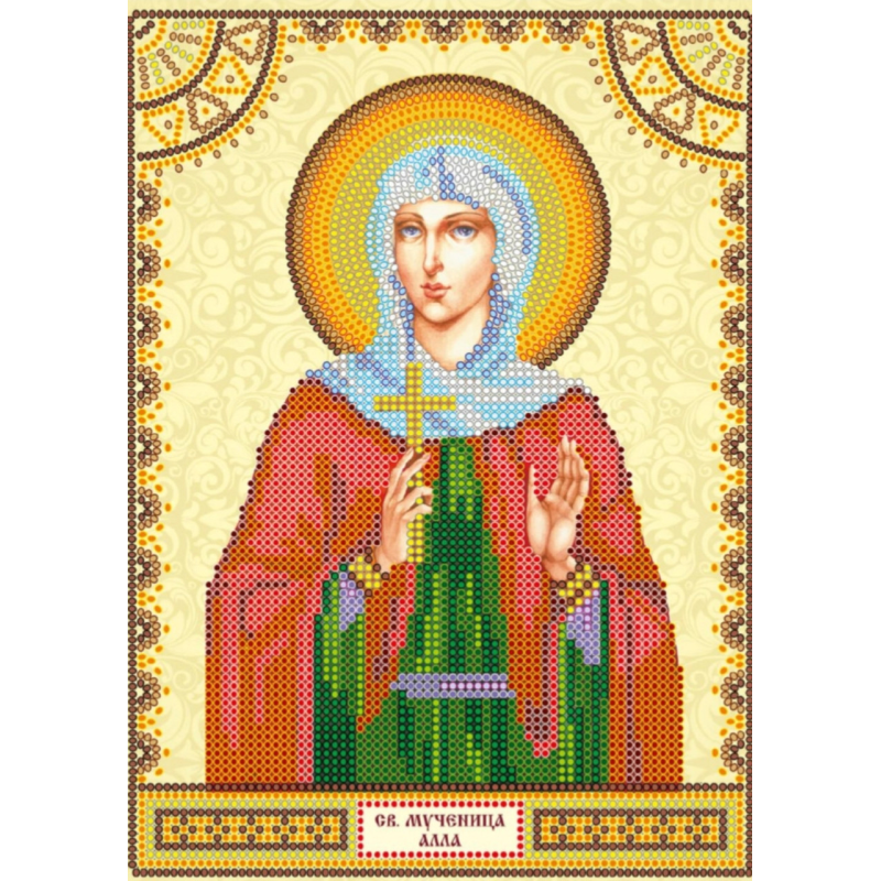 Схема для вишивання бісером ікони. Свята Алла. Схема для вишивання бісером ікони. Свята Алла.