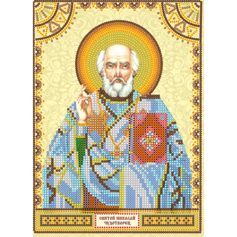 Схема для вишивання бісером ікони. Свята Микола. Схема для вишивання бісером ікони. Свята Микола.