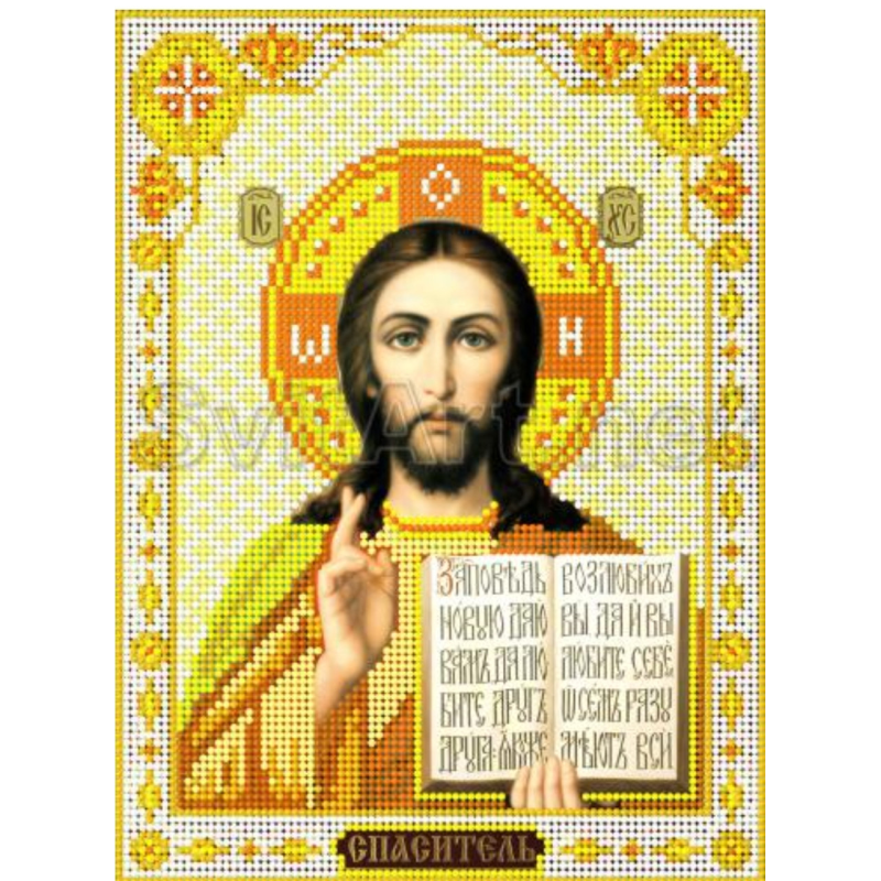 Схема для вишивання бісером ікони. Він усе володар.