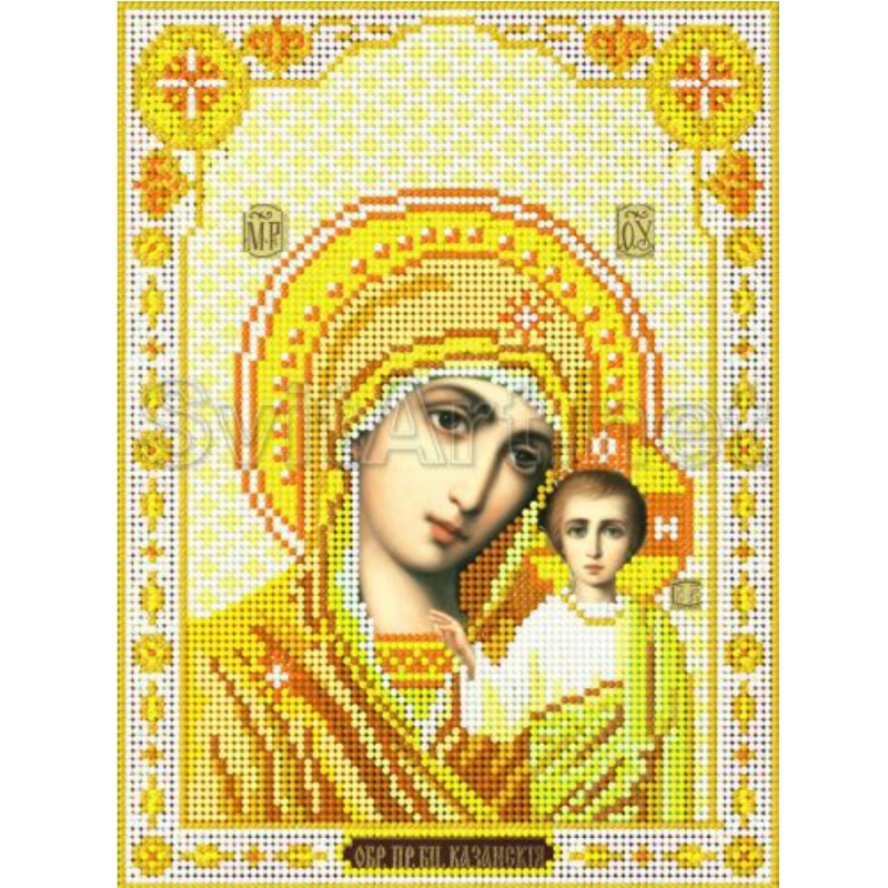 Схема для вишивання бісером ікони. Казанська