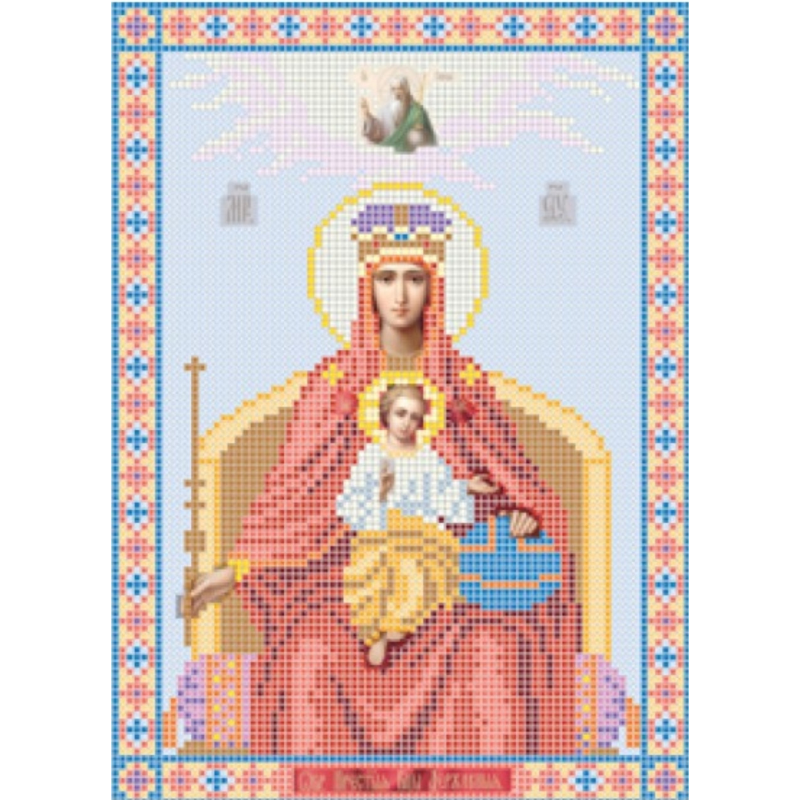 Схема для вишивання бісером ікони. Матір Державна Схема для вишивання бісером ікони. Матір Державна
