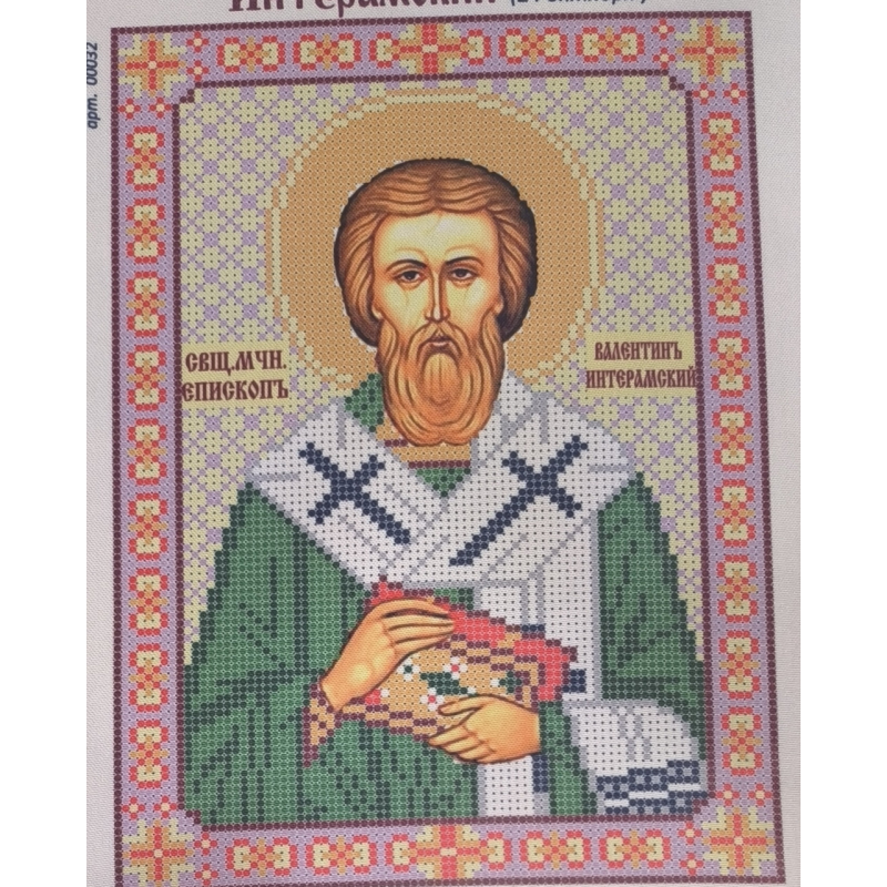 Схема для вишивання бісером ікони. Святий Валентин