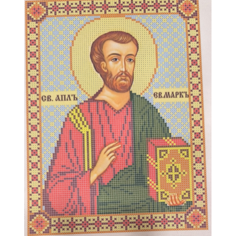 Схема для вишивання бісером ікони. Святий Марк Схема для вишивання бісером ікони. Святий Марк