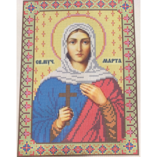 Схема для вишивання бісером ікони. Свята Марта