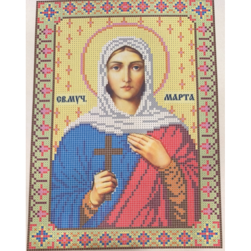 Схема для вишивання бісером ікони. Свята Марта