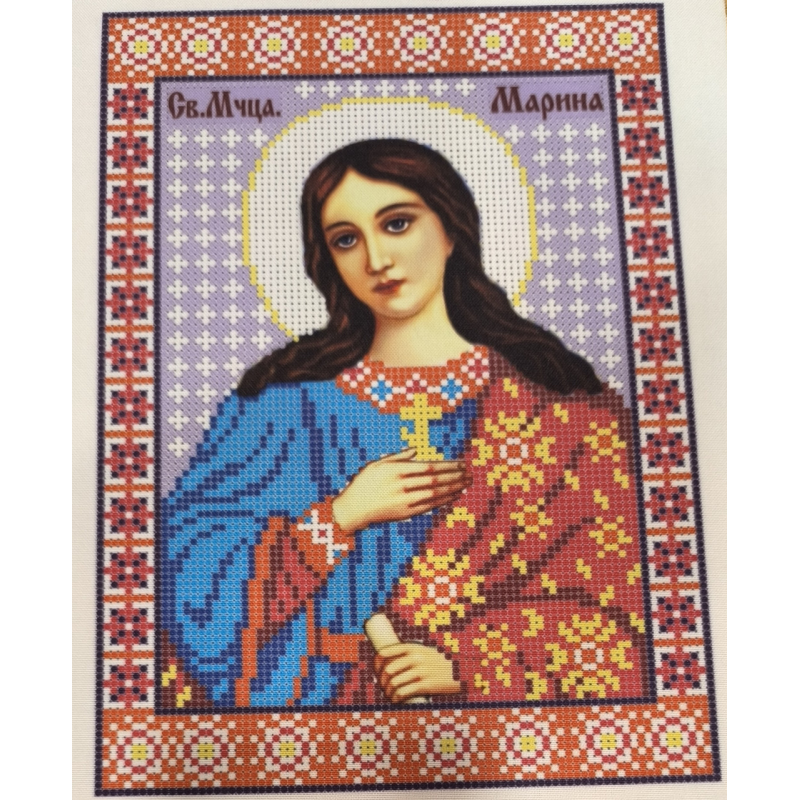 Схема для вишивання бісером ікони. Свята Марина