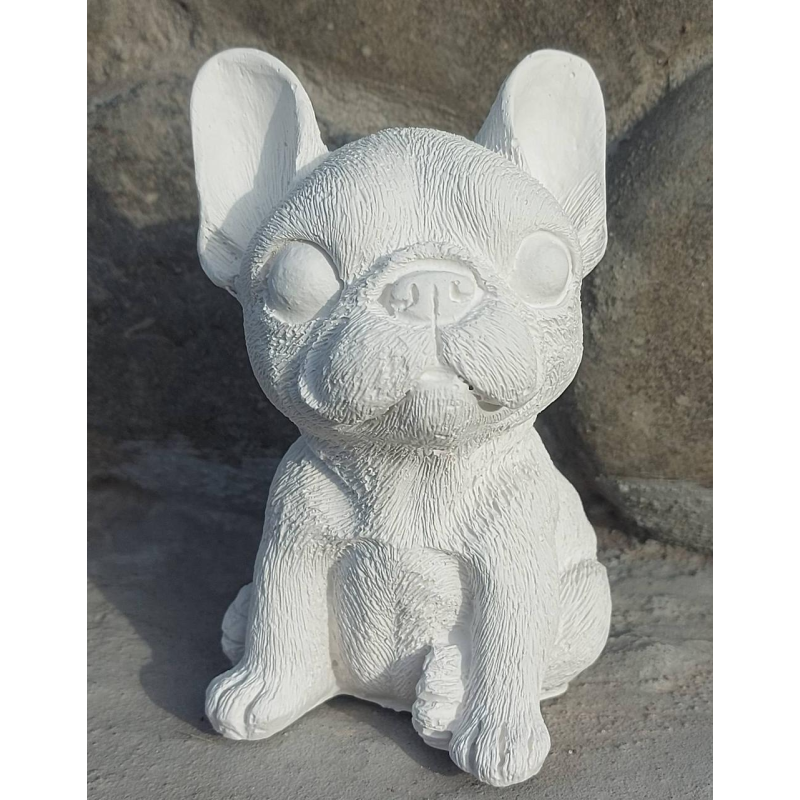 Гіпсова фігурка для розмальовування. Собака. Французький бульдожка.