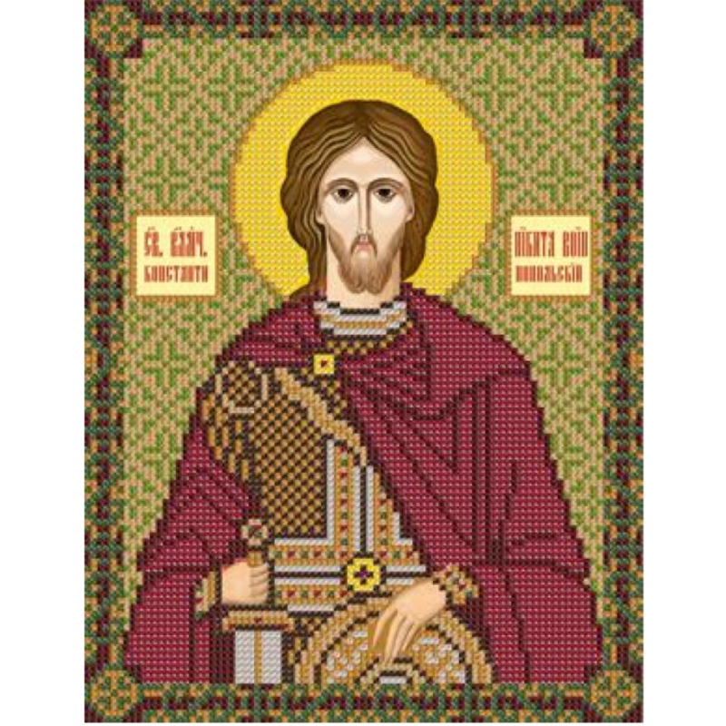 Схема для вишивання бісером ікони. Свято Микита Схема для вишивання бісером ікони. Свято Микита