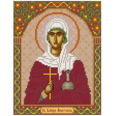 Схема для вишивання бісером ікони Святої Анастасії.