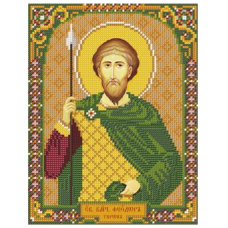 Схема для вишивання бісером ікони Святої Федор.