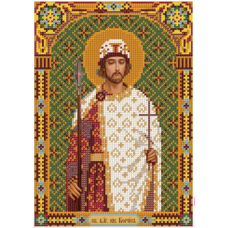 Схема для вишивання бісером ікони Святого Бориса.