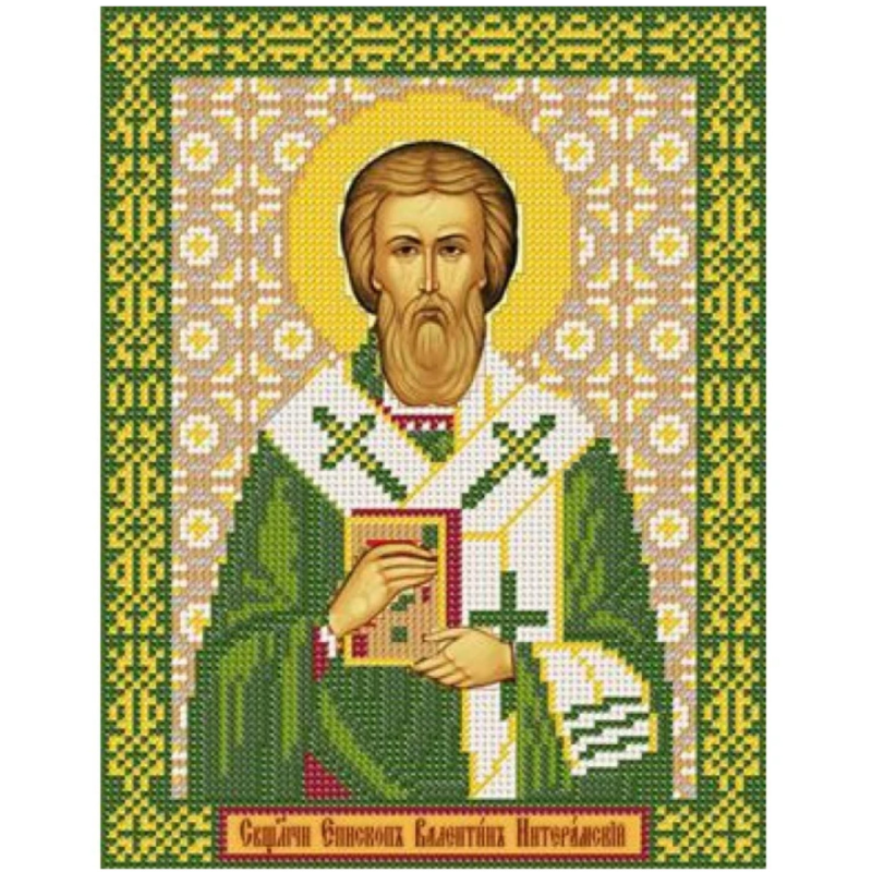 Схема для вишивання бісером ікони Святого Валентина. Схема для вишивання бісером ікони Святого Валентина.