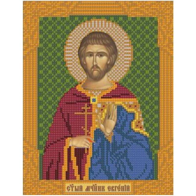 Схема для вишивання бісером ікони Святої Євгенії.