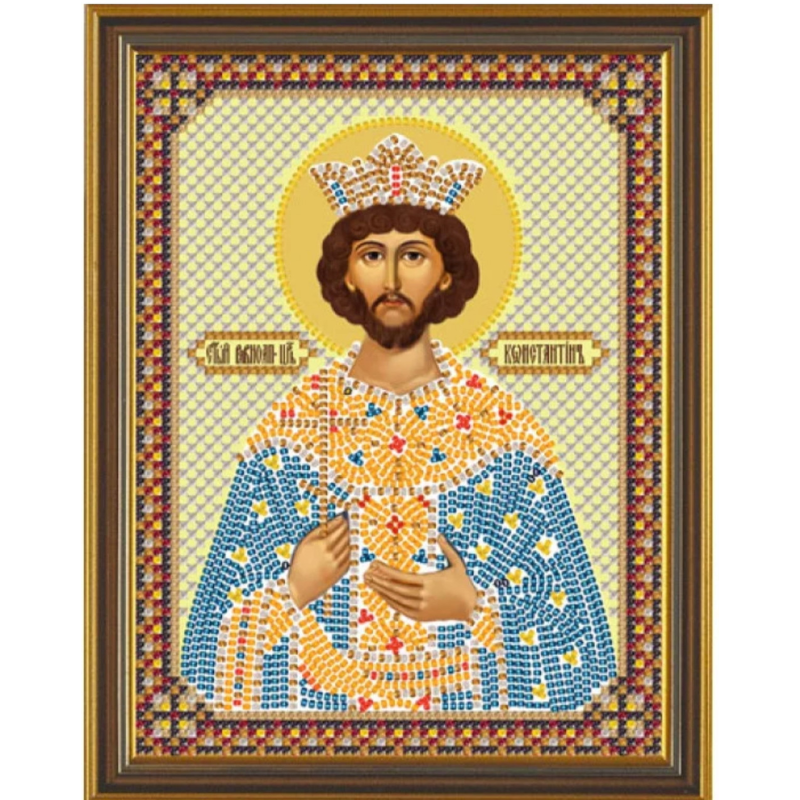 Схема для вишивання бісером ікони Святої Євгенії.