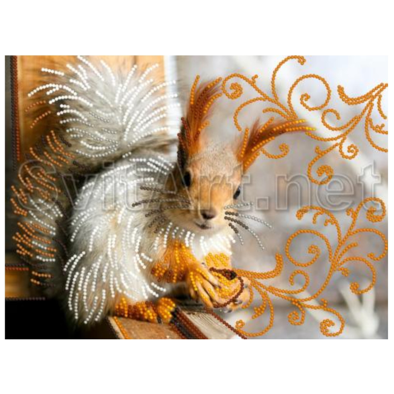 Схема для вишивання бісером. Белка. Схема для вишивання бісером. Белка.