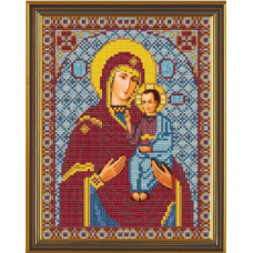 Схема для вишивання бісером ікони Пресвятої Богородиці Озерянська.