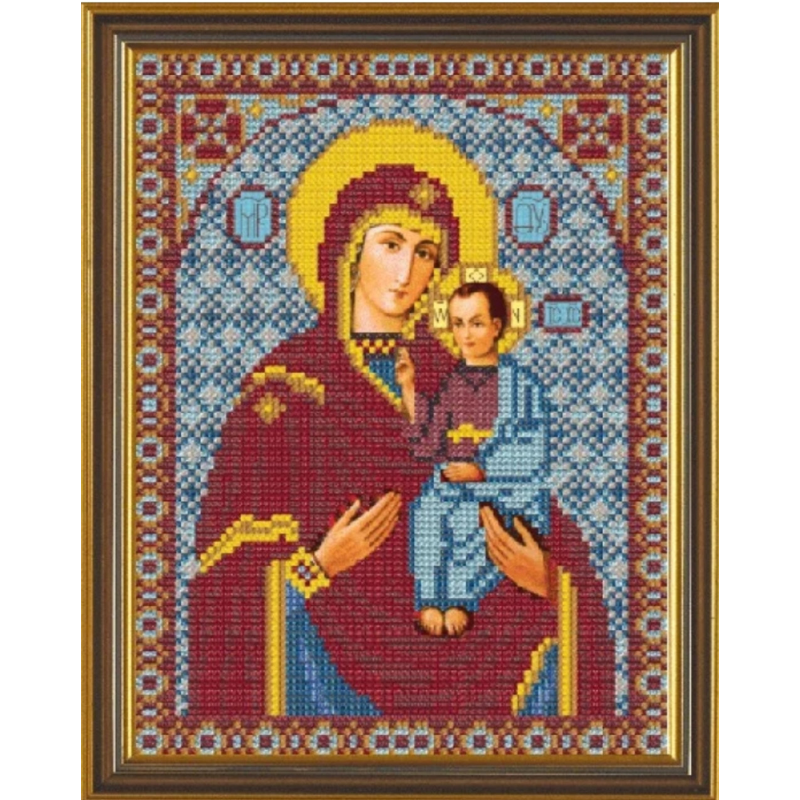 Схема для вишивання бісером ікони Пресвятої Богородиці Озерянська. Схема для вишивання бісером ікони Пресвятої Богородиці Озерянська.