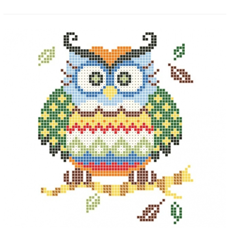 Схема для вишивання бісером. Сова.