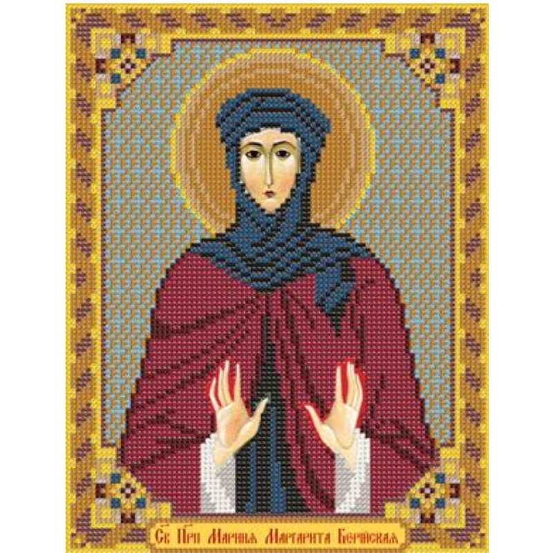 Схема для вишивання бісером ікони Свята Марта. Схема для вишивання бісером ікони Свята Марта.