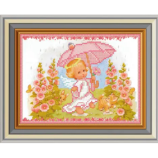 Схема для вишивання бісером. Парасолька для янголятко.