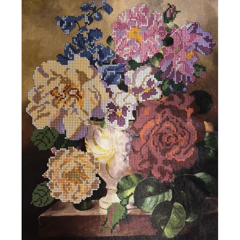 Схема для вишивання бісером. весняний букет.