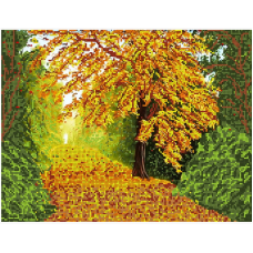 Схема для вишивання бісером. Золота осінь.