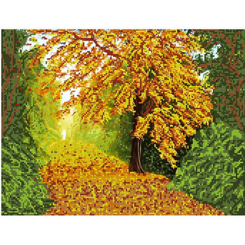 Схема для вишивання бісером. Золота осінь.