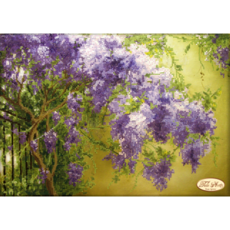 Схема для вишивання бісером. Казкова гліцинія.