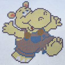 Схема для вишивання бісером. Бегемотик.