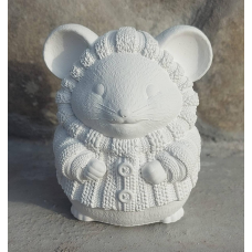 Гіпсова фігурка для розмальовування. Мишка у светрі