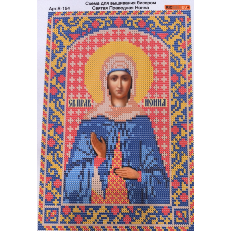 Схема для вишивання бісером ікони Святої Нони. Схема для вишивання бісером ікони Святої Нони.