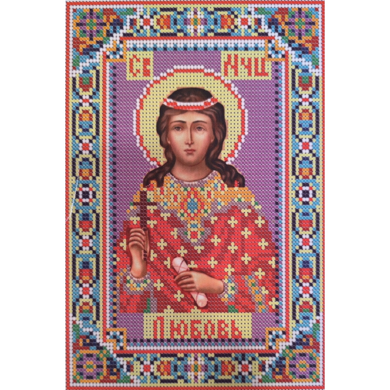 Схема для вишивання бісером ікони Святий кохання.