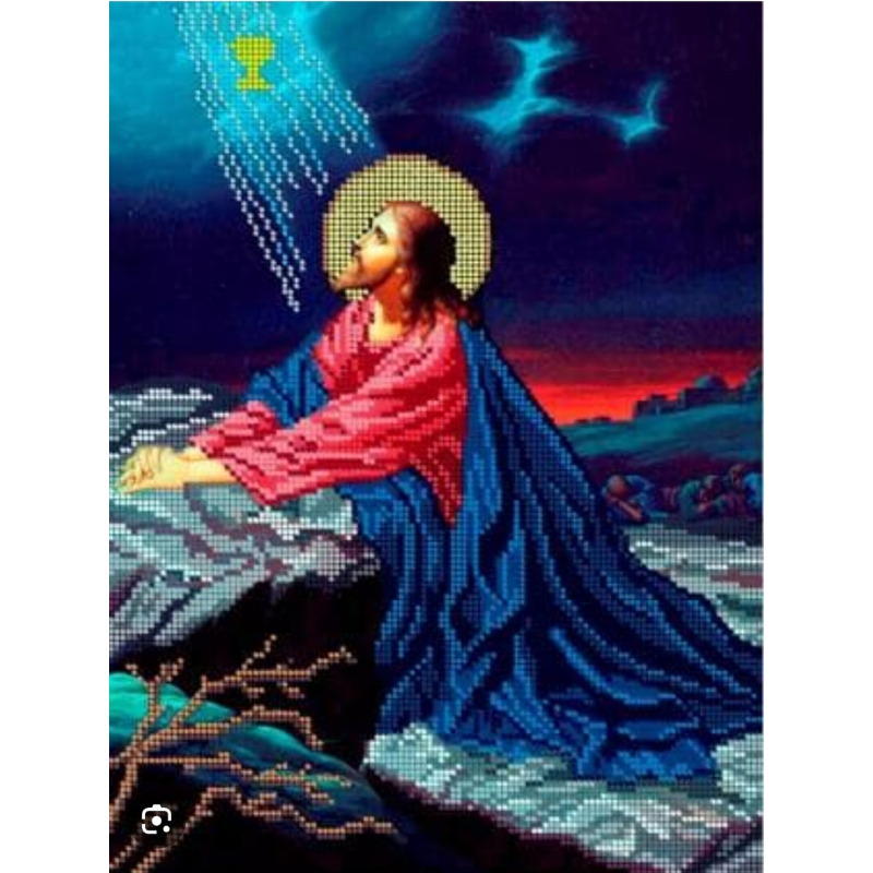 Схема для вишивання бісером ікони. Блискавка об чаші.