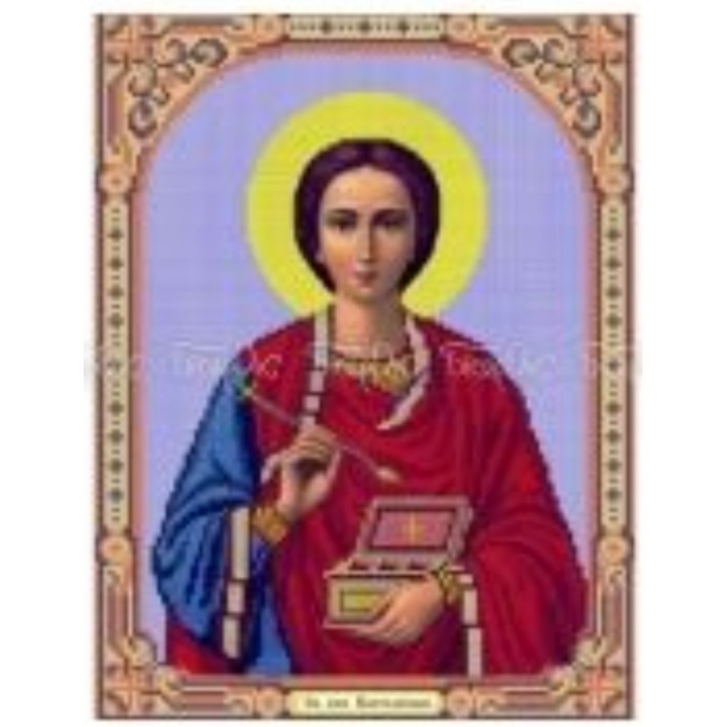 Схема для вишивання бісером ікони. Святий Пантелеймон